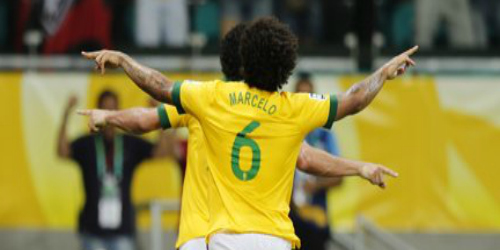 Marcelo playing for Bazil